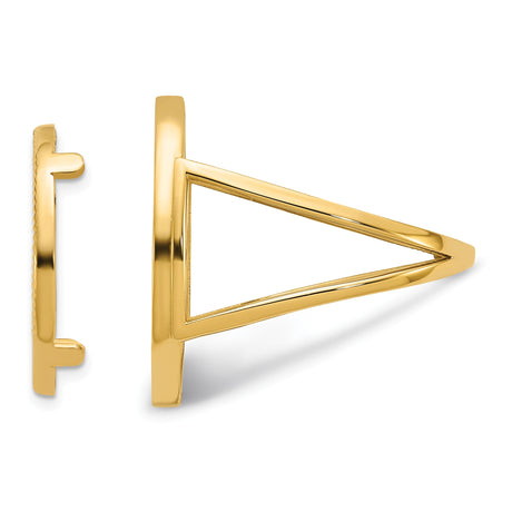 17 mm 10k Yellow Gold coin bezel ring for UK £10 Britannia — alternate view