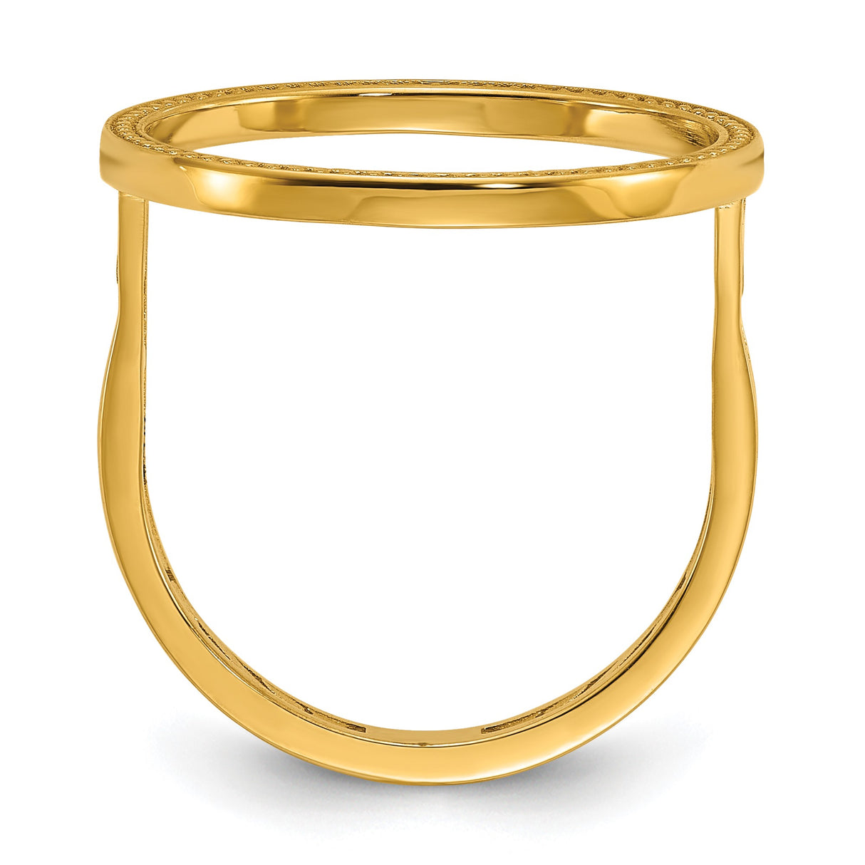 17 mm 14k Yellow Gold coin bezel ring for UK £10 Britannia — additional image