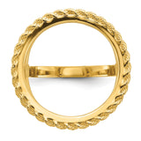 17 mm 14k Yellow Gold coin bezel ring for UK £10 Britannia — additional image
