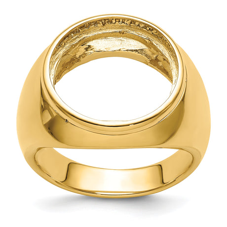 17 mm 14k Yellow Gold coin bezel ring for UK £10 Britannia — additional image