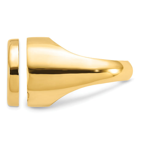 17 mm 14k Yellow Gold coin bezel ring for UK £10 Britannia — additional image