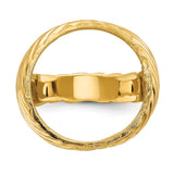 17 mm 14k Yellow Gold coin bezel ring for UK £10 Britannia — additional image