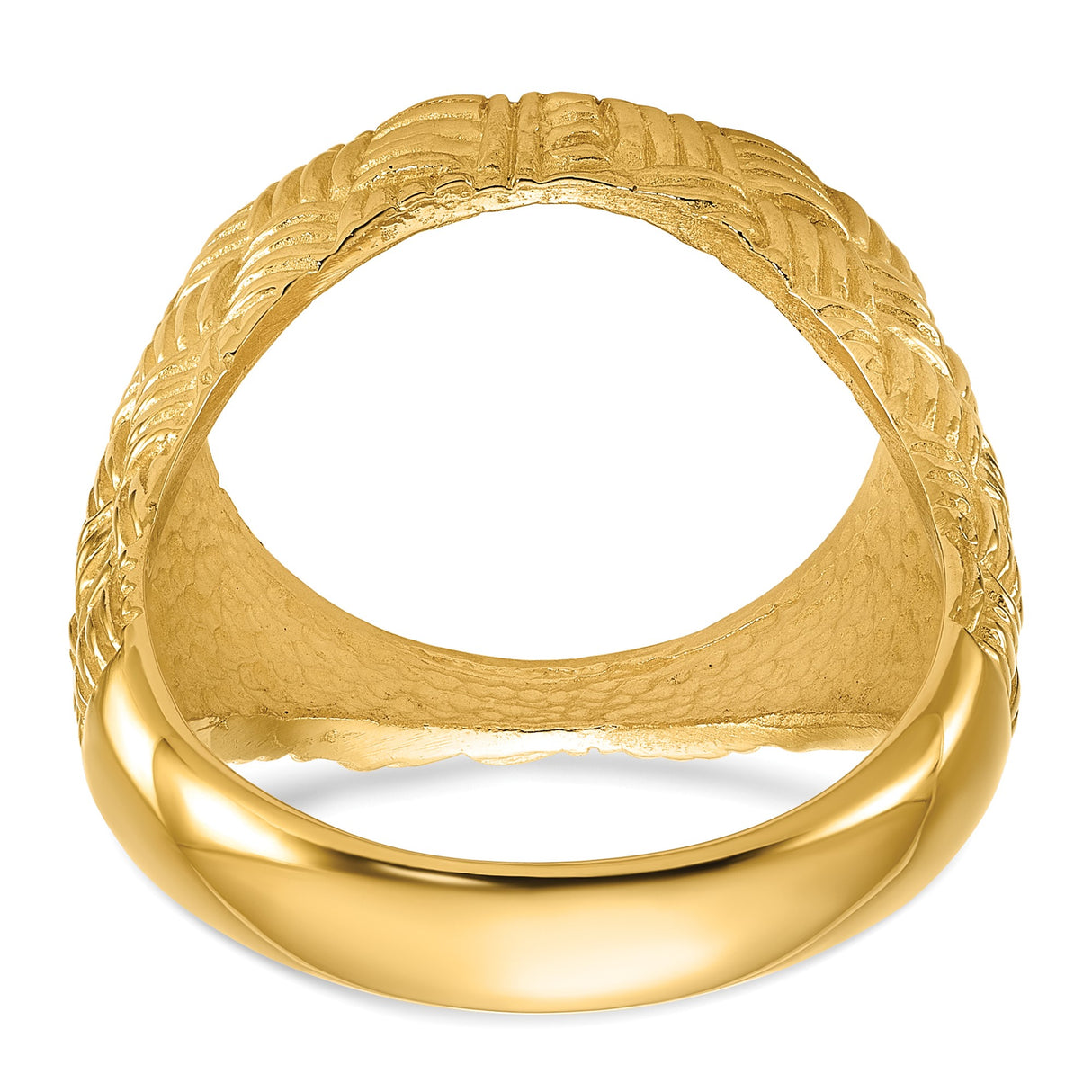17 mm 14k Yellow Gold coin bezel ring for UK £10 Britannia — additional image