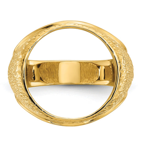 17 mm 14k Yellow Gold coin bezel ring for UK £10 Britannia — additional image