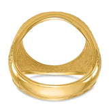 17 mm 14k Yellow Gold coin bezel ring for UK £10 Britannia — additional image