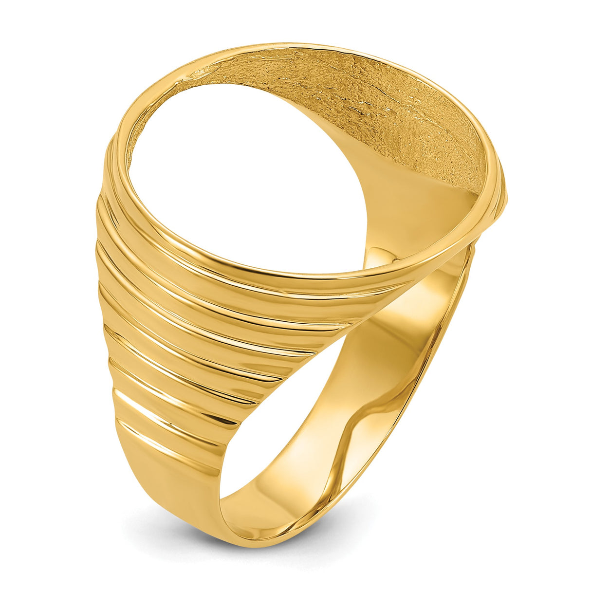 17 mm 10k Yellow Gold coin bezel ring for UK £10 Britannia — additional image