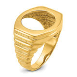 17 mm 14k Yellow Gold coin bezel ring for UK £10 Britannia — additional image