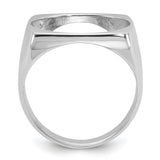 17 mm 14k White Gold coin bezel ring for UK £10 Britannia — alternate view