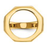 17 mm 14k Yellow Gold coin bezel ring for UK £10 Britannia — additional image