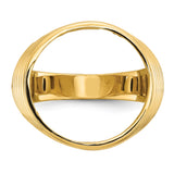 17 mm 14k Yellow Gold coin bezel ring for UK £10 Britannia — additional image