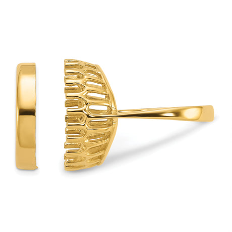 17 mm 14k Yellow Gold coin bezel ring for UK £10 Britannia — additional image