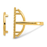 17 mm 10k Yellow Gold coin bezel ring for UK £10 Britannia — alternate view