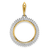 17 mm 14k Multi-Tone Gold coin bezel for UK £10 Britannia — additional image