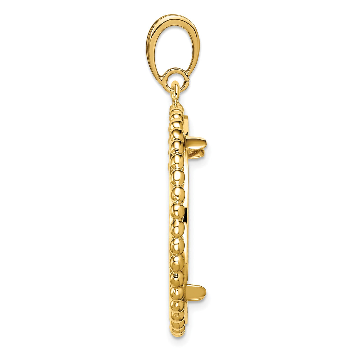 27 mm 14k Yellow Gold coin bezel for UK £50 Britannia — alternate view