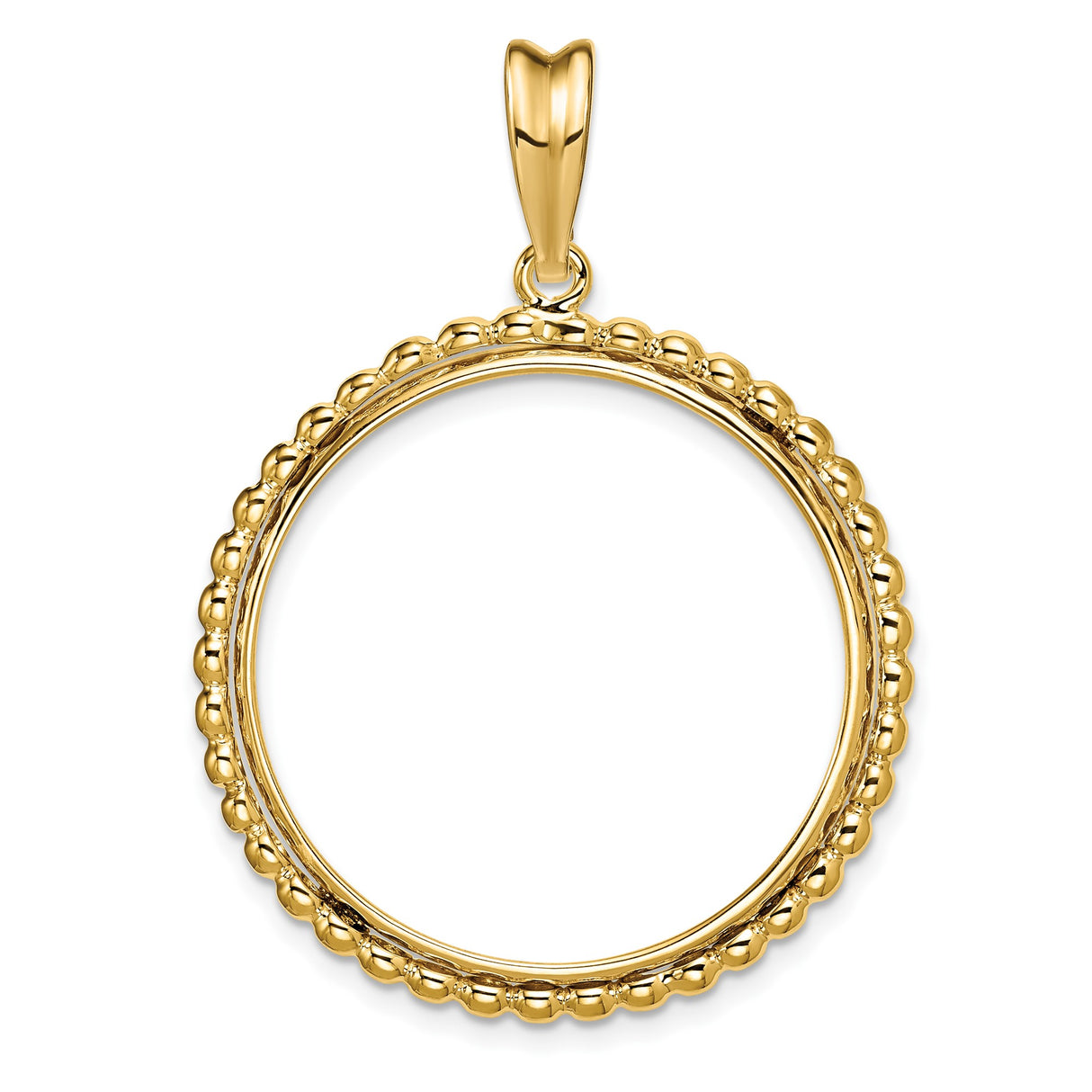 27 mm 14k Yellow Gold coin bezel for UK £50 Britannia