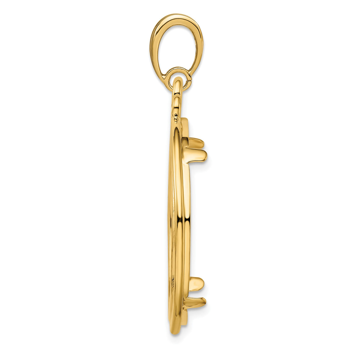 27 mm 14k Yellow Gold coin bezel for UK £50 Britannia — alternate view