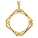27 mm 14k Yellow Gold coin bezel for UK £50 Britannia — additional image