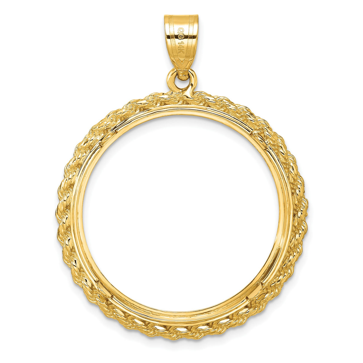 27 mm 14k Yellow Gold coin bezel for UK £50 Britannia — additional image