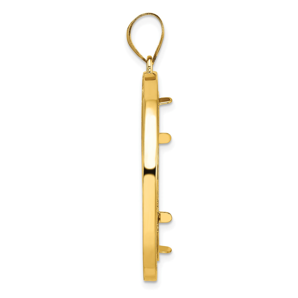 27 mm 14k Yellow Gold coin bezel for UK £50 Britannia — alternate view