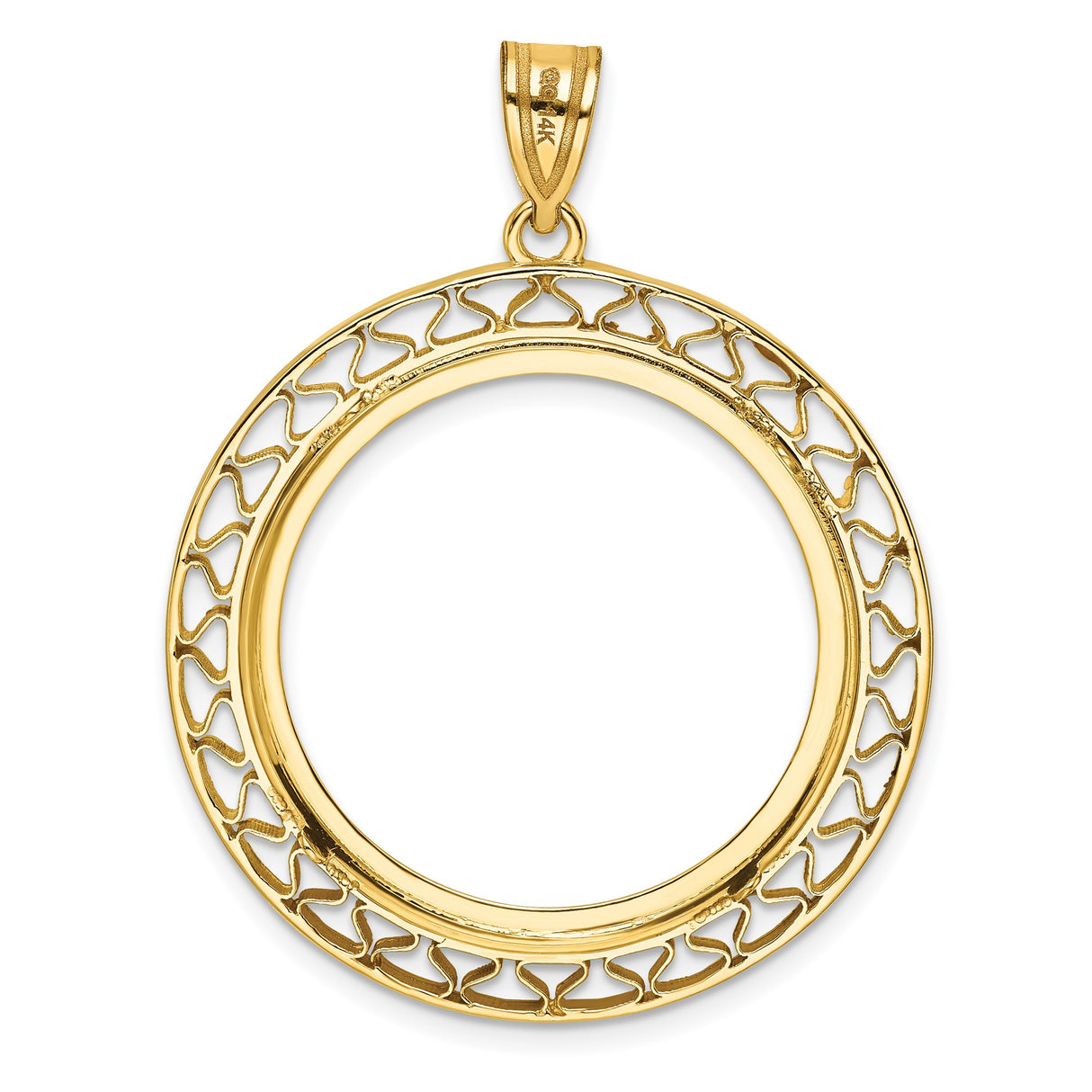 27 mm 14k Yellow Gold coin bezel for UK £50 Britannia — additional image