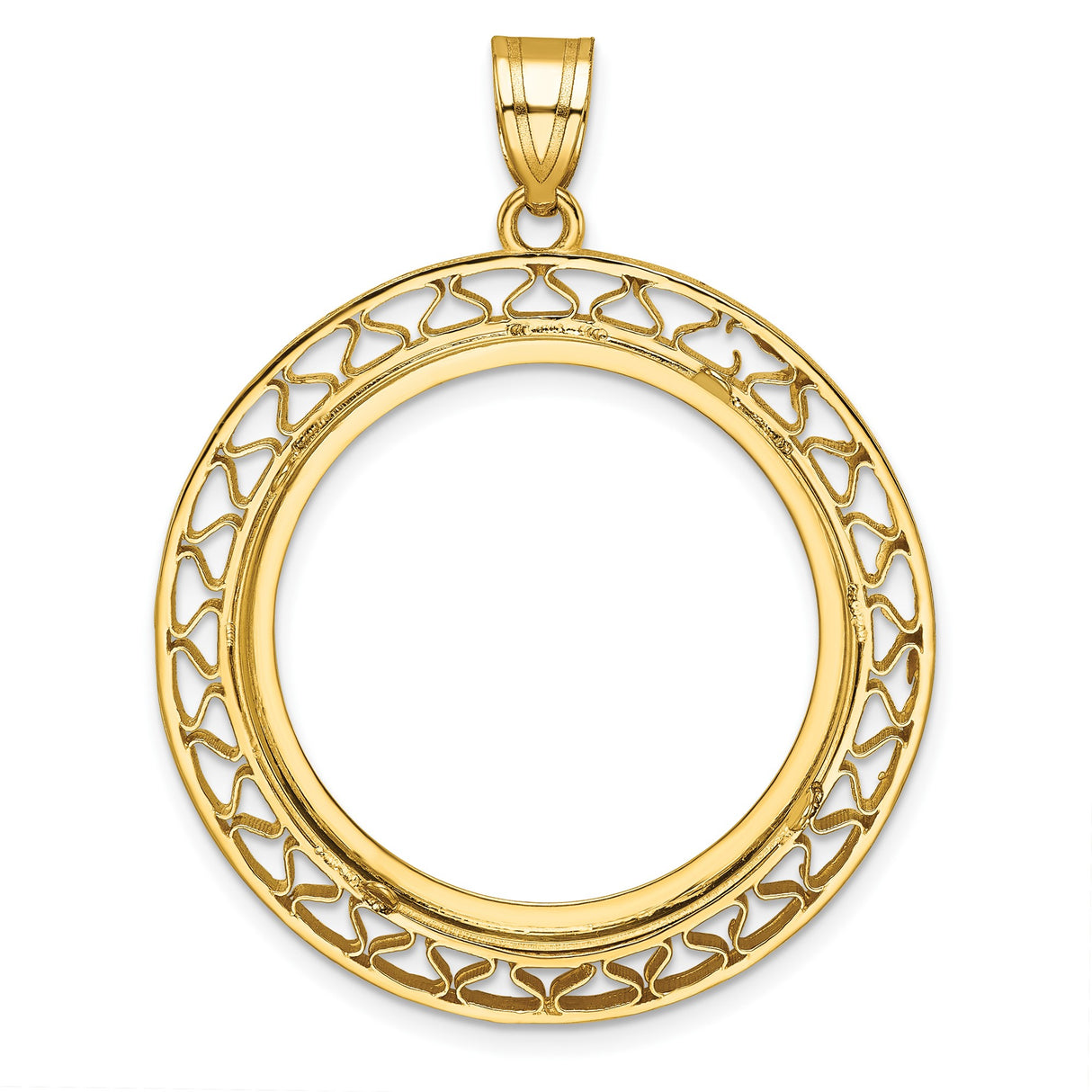 27 mm 14k Yellow Gold coin bezel for UK £50 Britannia — additional image