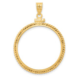 27 mm 14k Yellow Gold coin bezel for UK £50 Britannia — additional image