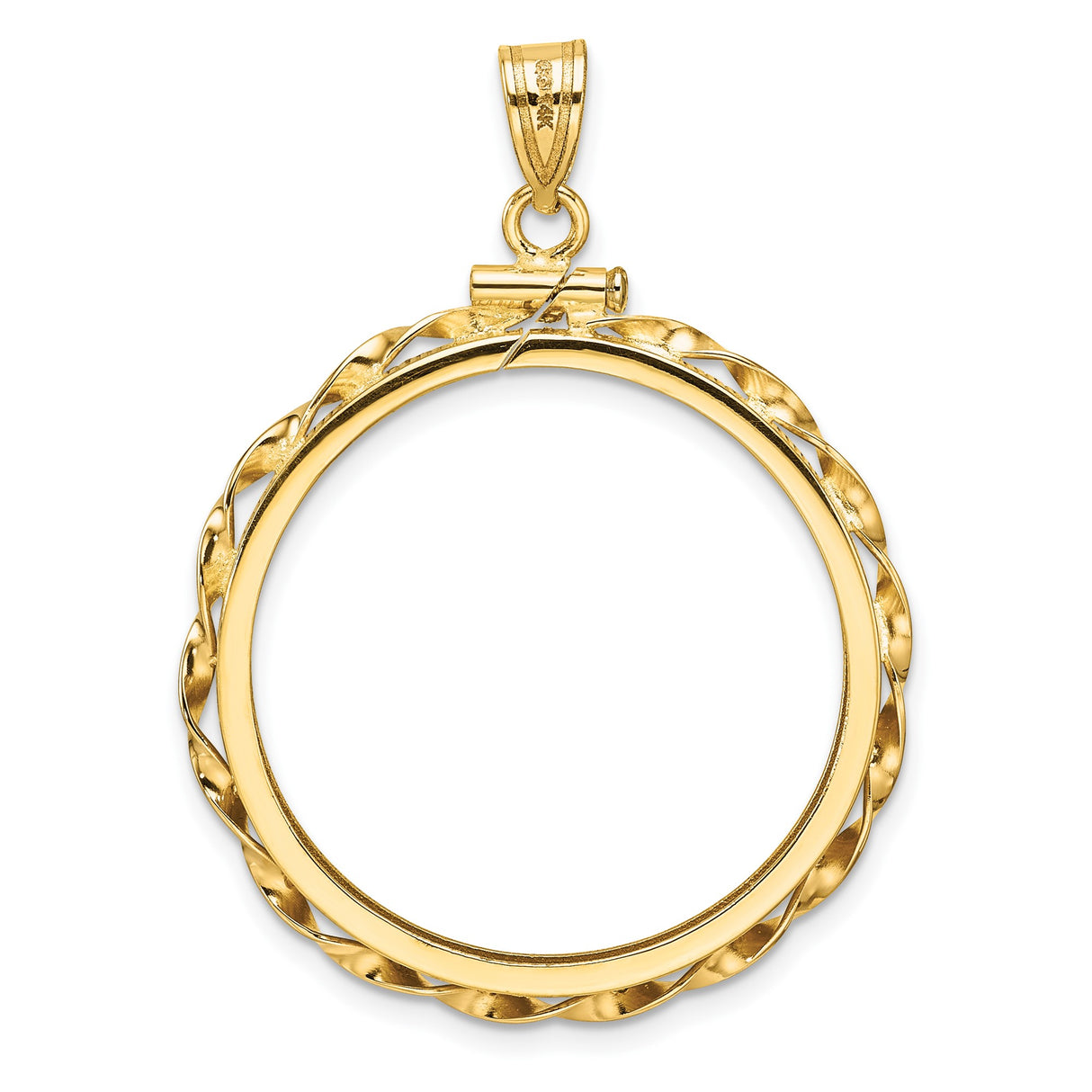 27 mm 14k Yellow Gold coin bezel for UK £50 Britannia — additional image