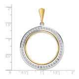 27 mm 14k Multi-Tone Gold coin bezel for UK £50 Britannia — size reference (ruler)