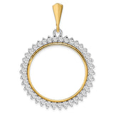 27 mm 14k Multi-Tone Gold coin bezel for UK £50 Britannia