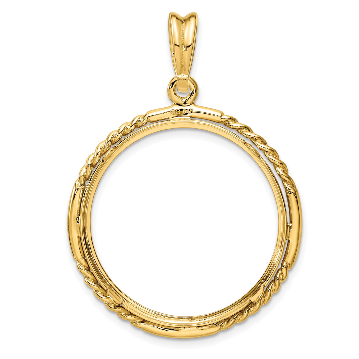 27 mm 14k Yellow Gold coin bezel for UK £50 Britannia — additional image