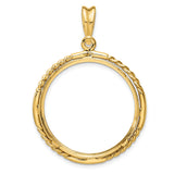 27 mm 14k Yellow Gold coin bezel for UK £50 Britannia — additional image
