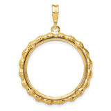 22 mm 14k Yellow Gold coin bezel for UK £25 Britannia — additional image