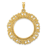 22 mm 14k Yellow Gold coin bezel for UK £25 Britannia — additional image