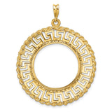 22 mm 14k Yellow Gold coin bezel for UK £25 Britannia — additional image