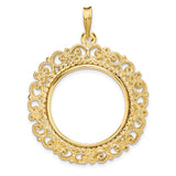 22 mm 14k Yellow Gold coin bezel for UK £25 Britannia