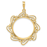 22 mm 14k Yellow Gold coin bezel for UK £25 Britannia — additional image