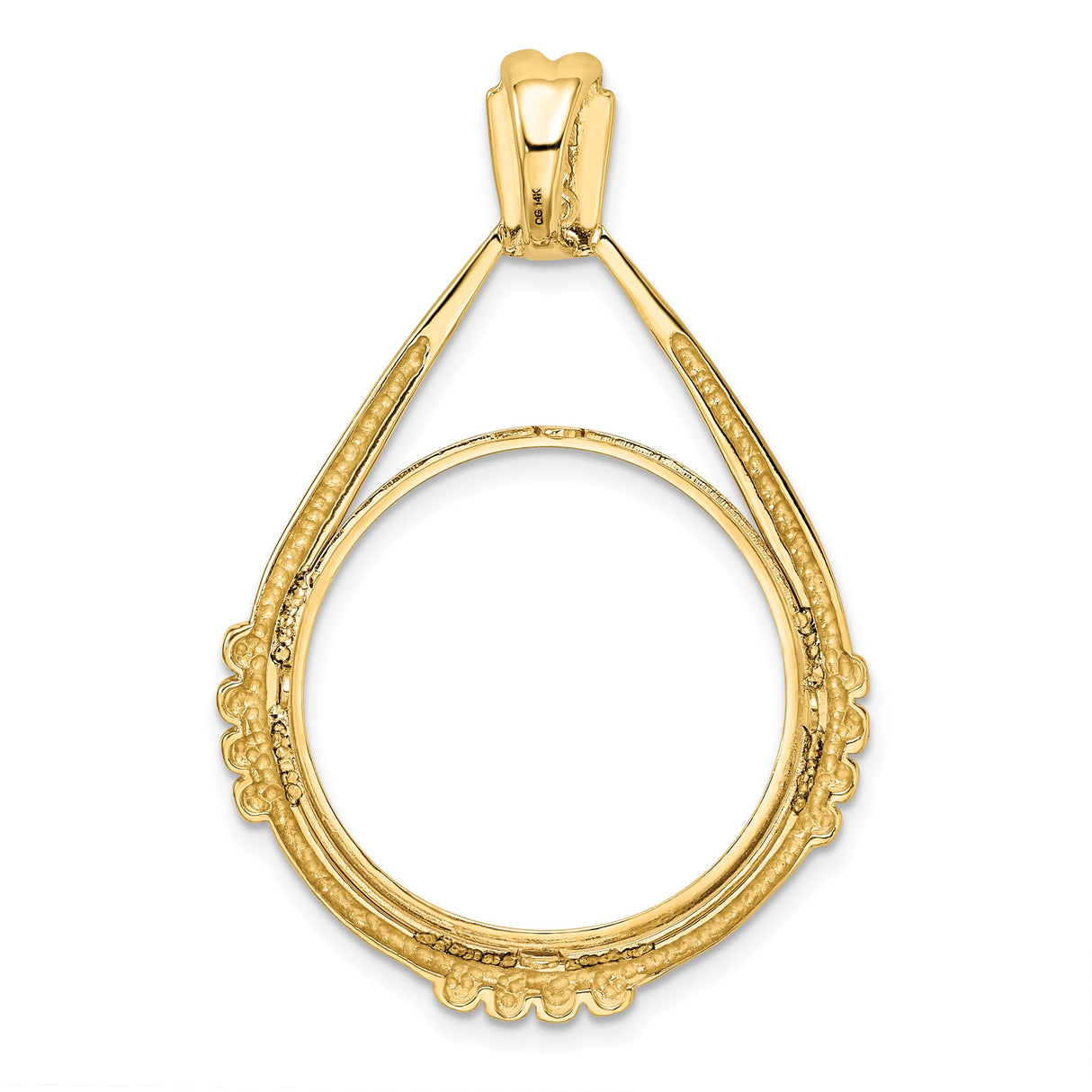 22 mm 14k Yellow Gold coin bezel for UK £25 Britannia — additional image