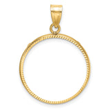 22 mm 14k Yellow Gold coin bezel for UK £25 Britannia