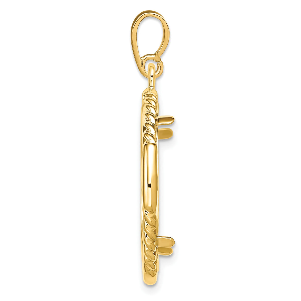 22 mm 14k Yellow Gold coin bezel for UK £25 Britannia — alternate view