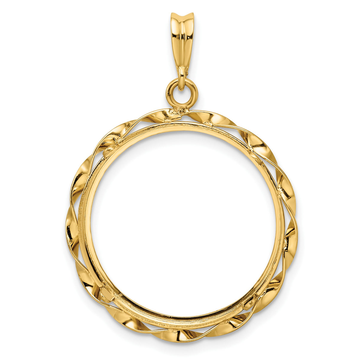 22 mm 14k Yellow Gold coin bezel for UK £25 Britannia — additional image