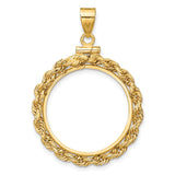 22 mm 14k Yellow Gold coin bezel for UK £25 Britannia