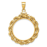 22 mm 14k Yellow Gold coin bezel for UK £25 Britannia