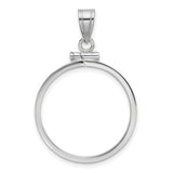 22 mm 14k White Gold coin bezel for UK £25 Britannia
