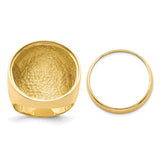 22 mm 14k Yellow Gold coin bezel ring for UK £25 Britannia