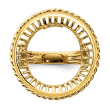 22 mm 14k Yellow Gold coin bezel ring for UK £25 Britannia — additional image
