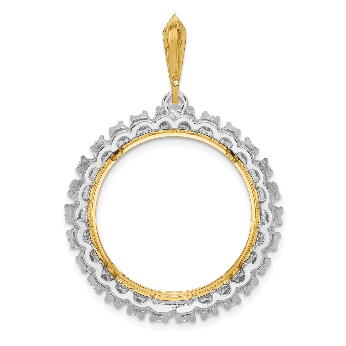22 mm 14k Multi-Tone Gold coin bezel for UK £25 Britannia — additional image