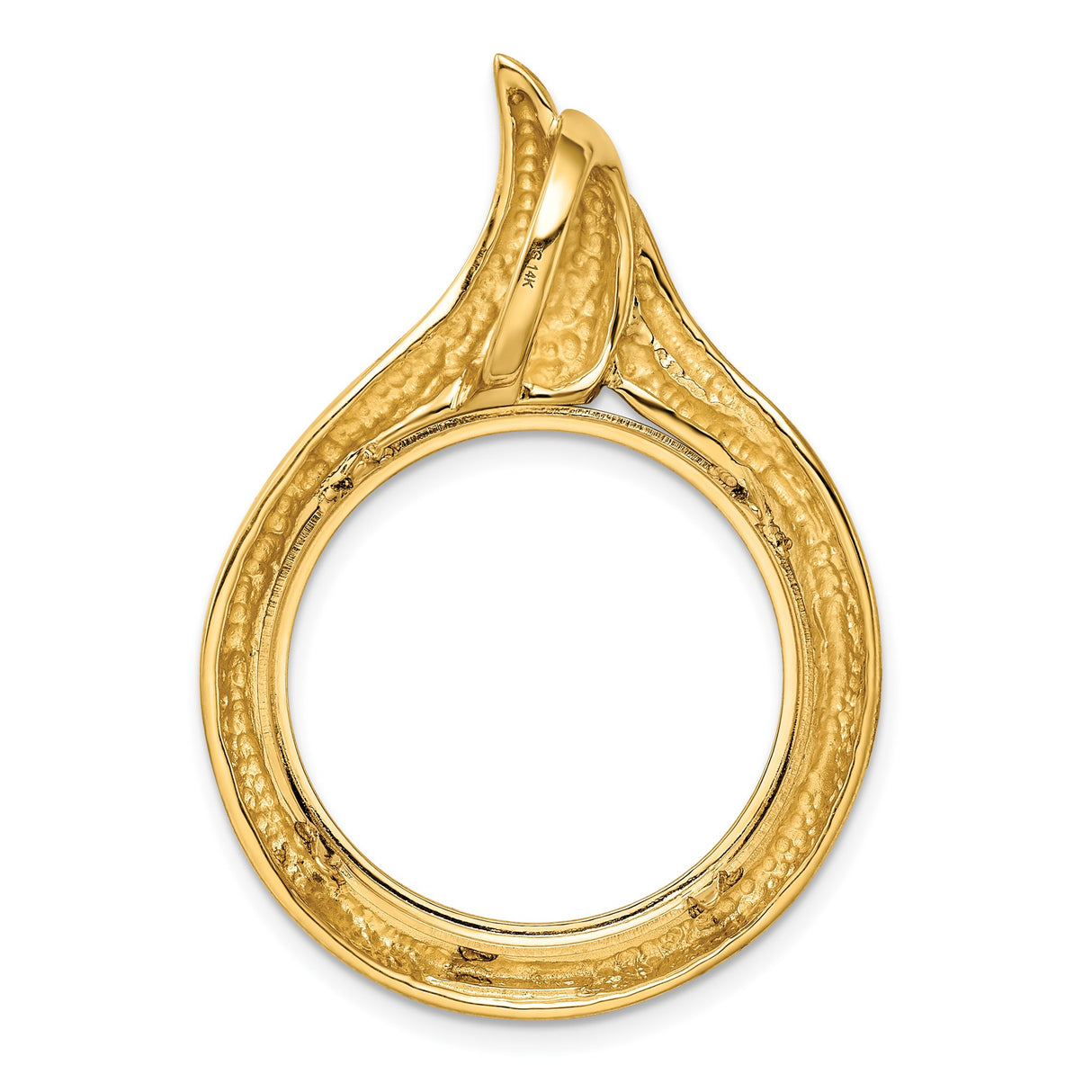 22 mm 14k Yellow Gold coin bezel for UK £1 Sovereign — additional image