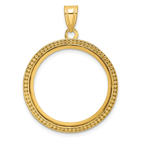 22 mm 10k Yellow Gold coin bezel for UK £1 Sovereign