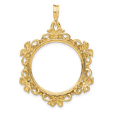 22 mm 14k Yellow Gold coin bezel for UK £1 Sovereign — additional image