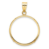 22 mm 14k Yellow Gold coin bezel for UK £1 Sovereign — additional image
